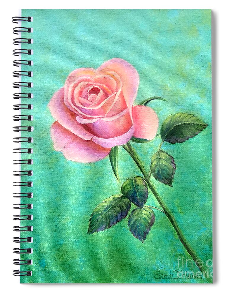 A Spiral Notebook featuring the painting A Rose for Zilpha by Sarah Irland