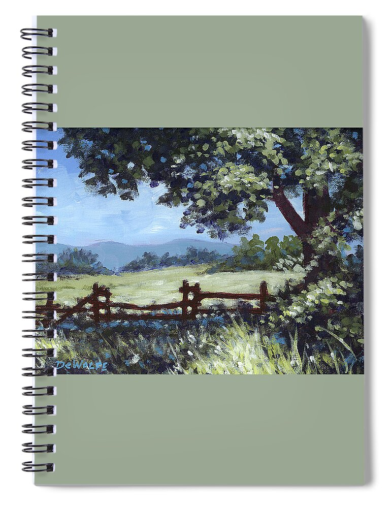 Shady Spiral Notebook featuring the painting A Shady Rest Sketch by Richard De Wolfe
