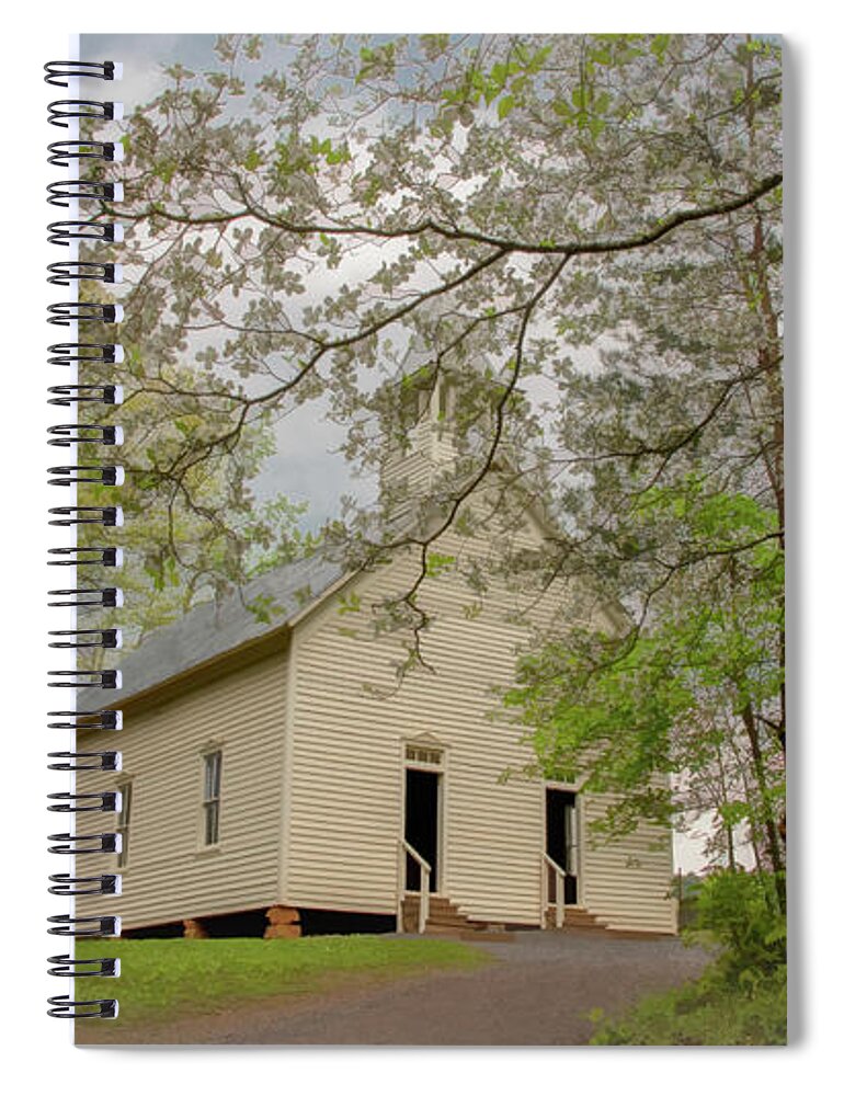 Cades Cove Spiral Notebook featuring the photograph A Soft, Misty, Dogwood Kind of Morning by Marcy Wielfaert