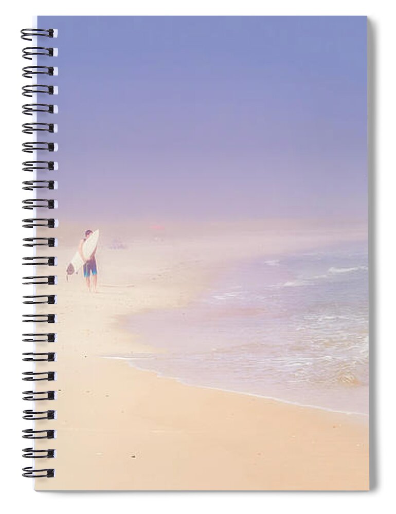 Beach Spiral Notebook featuring the photograph A Surfer's Dream by David Kay