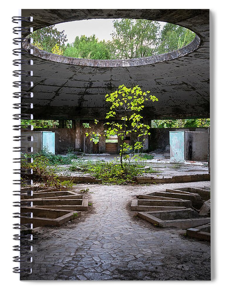 Urban Spiral Notebook featuring the photograph Abandoned Spa in Decay by Roman Robroek