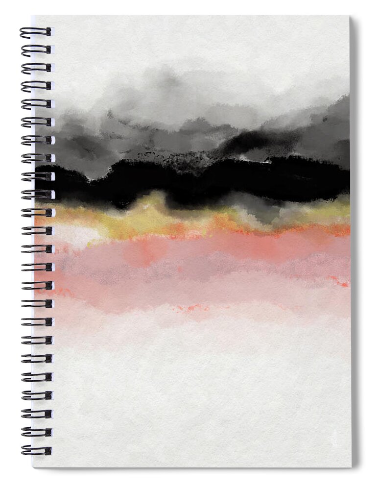 Abstract Spiral Notebook featuring the mixed media Abiding 1- Art by Linda Woods by Linda Woods