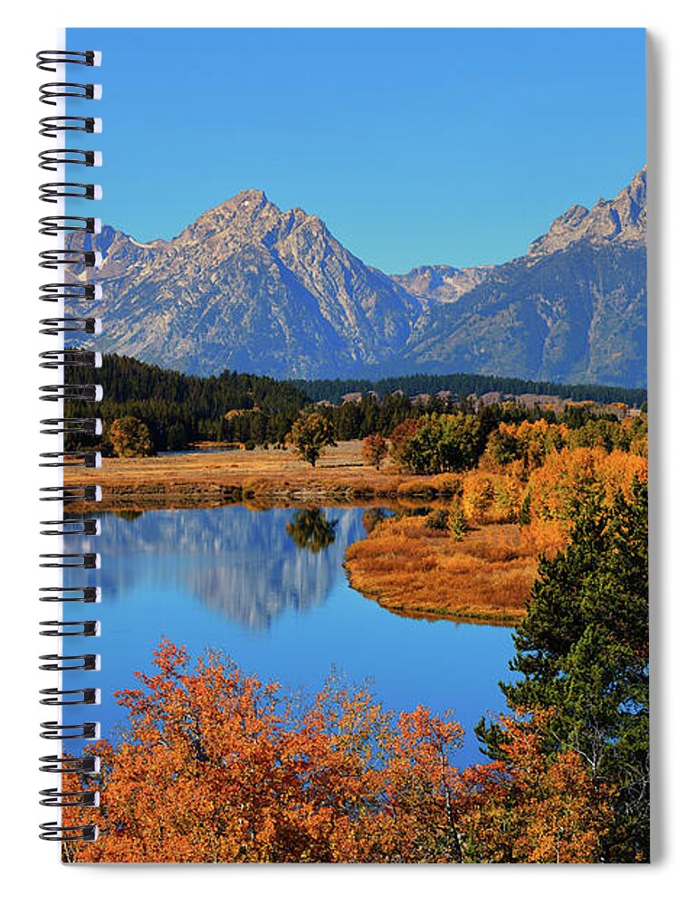 Oxbow Bend Spiral Notebook featuring the photograph Above the Oxbow by Greg Norrell