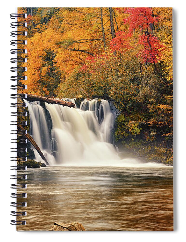 Abrams Falls Spiral Notebook featuring the photograph Abrams Falls Autumn by Greg Norrell