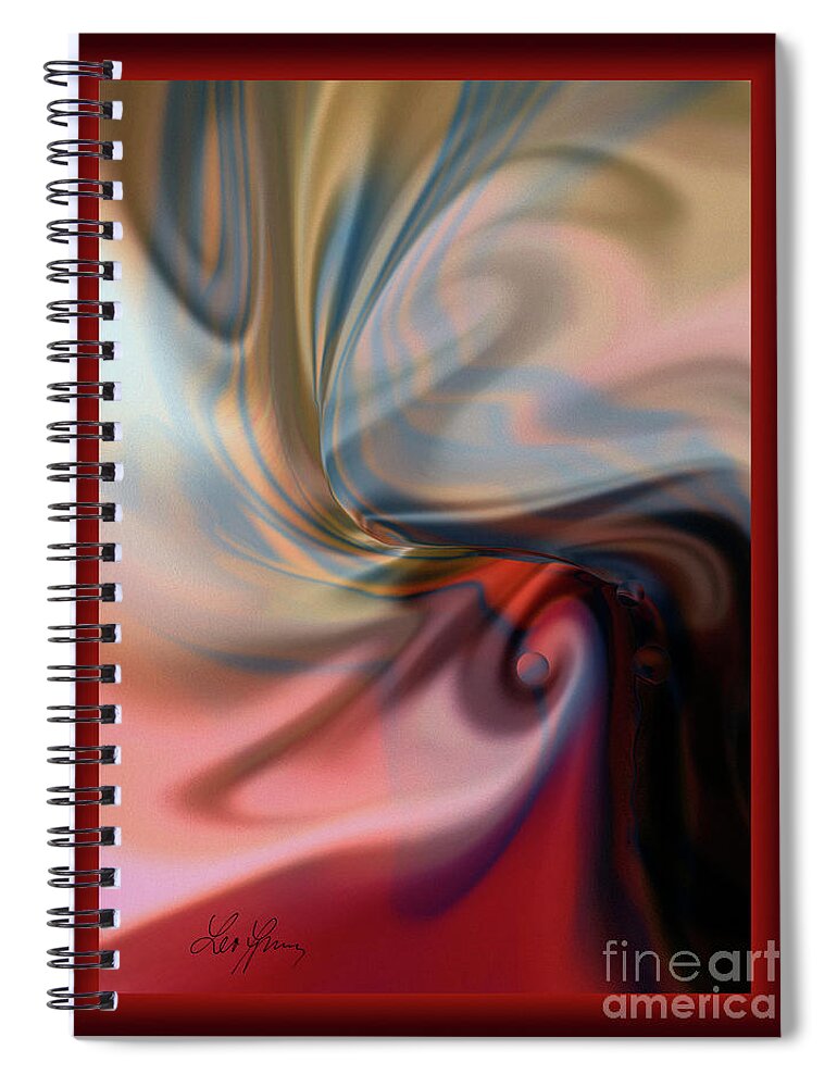 Absorbing Spiral Notebook featuring the digital art Absorbing by Leo Symon