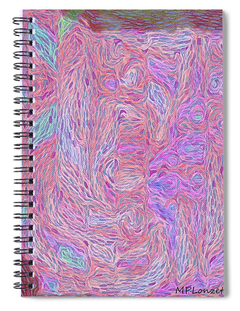 Painting Spiral Notebook featuring the painting Abstract 984 by Marian Lonzetta