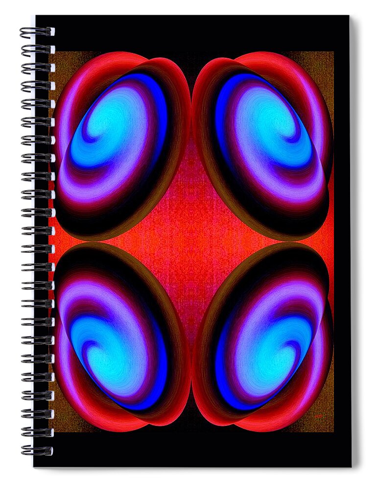 Abstract Spiral Notebook featuring the digital art Abstract Decor 9 by Will Borden