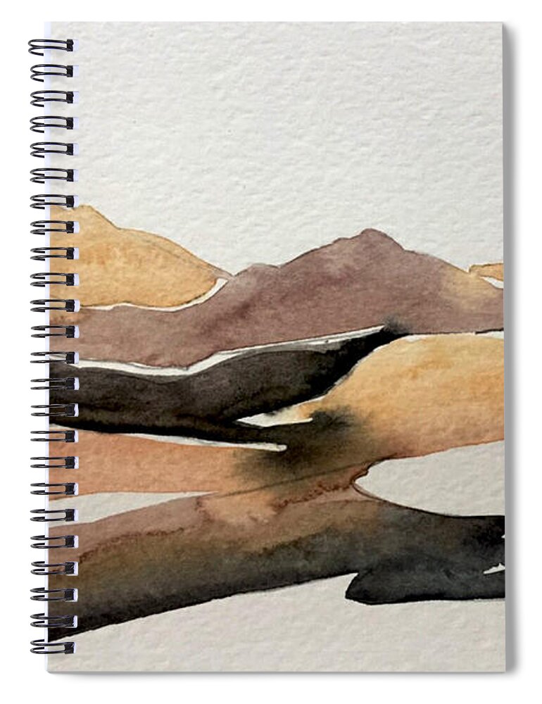 #faatoppicks Spiral Notebook featuring the painting Abstract Desert by Luisa Millicent