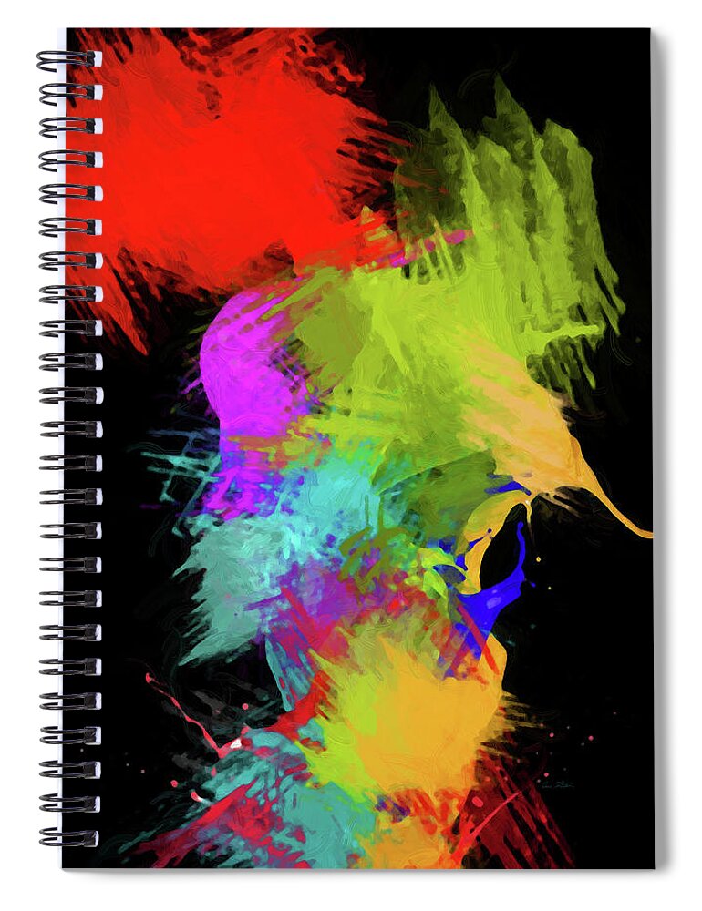 Abstract Spiral Notebook featuring the painting Abstract - DWP1292751 by Dean Wittle