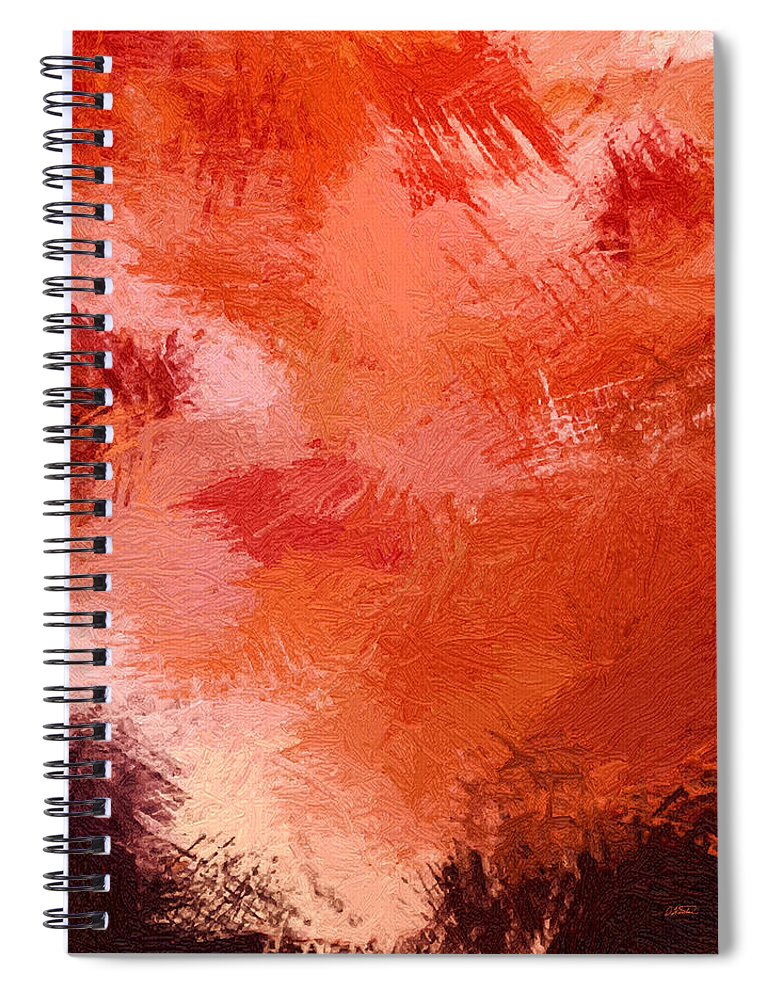 Abstract Spiral Notebook featuring the painting Abstract - DWP1428737 by Dean Wittle
