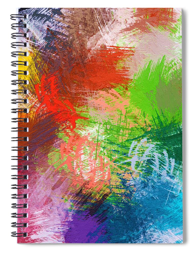 Abstract Spiral Notebook featuring the painting Abstract Expressionism - DWP2097901 by Dean Wittle