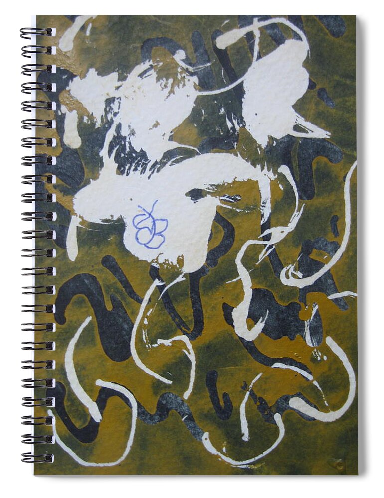Browns Spiral Notebook featuring the drawing Abstract Human Figure by AJ Brown