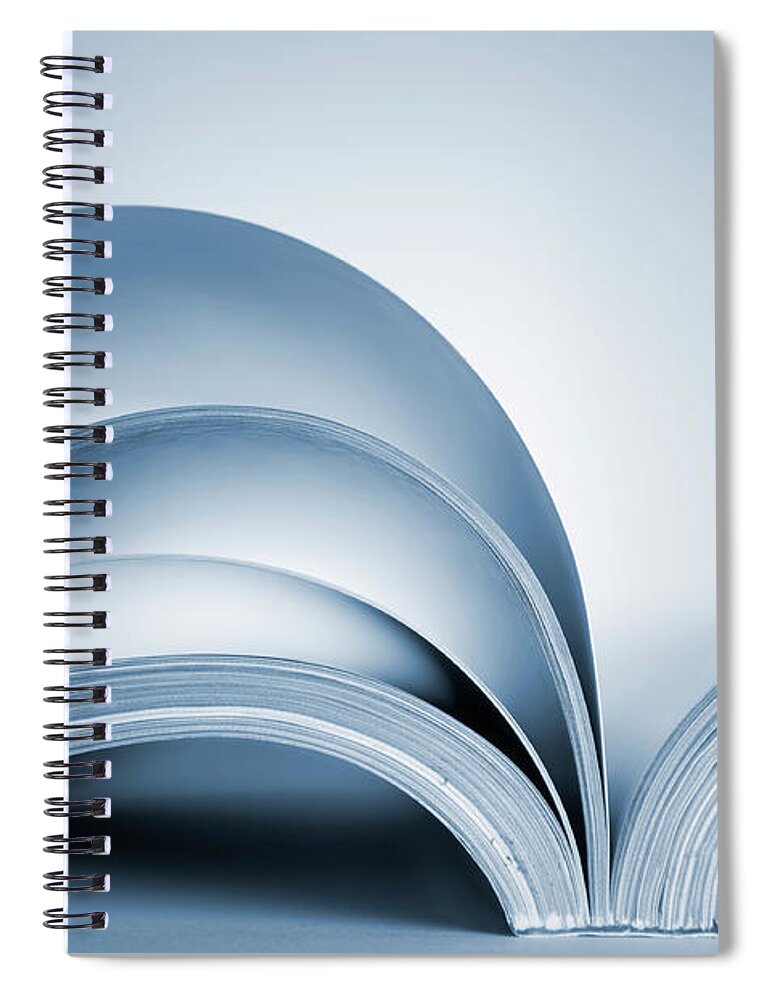 Information Medium Spiral Notebook featuring the photograph Abstract Magazine by Peepo