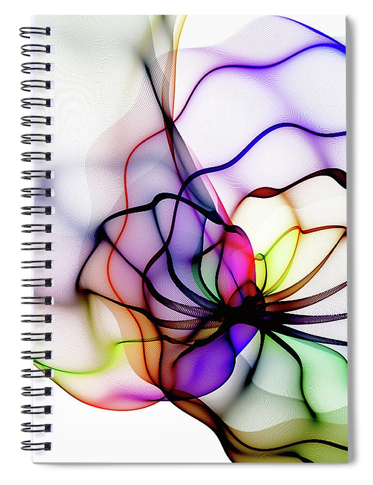 White Background Spiral Notebook featuring the photograph Abstract  Origins Of The Colors by I Dedicate This Creation To You All Dream Makers... Realeoni