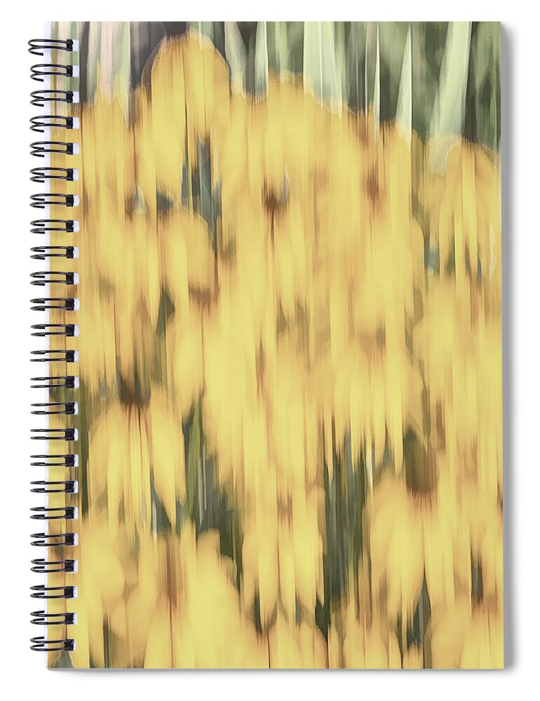 Sunflowers Spiral Notebook featuring the photograph Abstract Rudbeckia 2018-2 by Thomas Young
