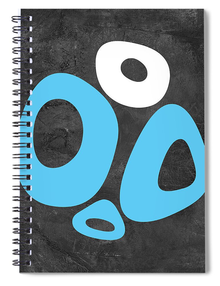 Abstract Spiral Notebook featuring the painting Abstract Splash Theme X by Naxart Studio
