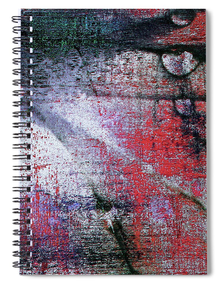 Abstract Spiral Notebook featuring the digital art Abstract ..tracks by Elaine Manley