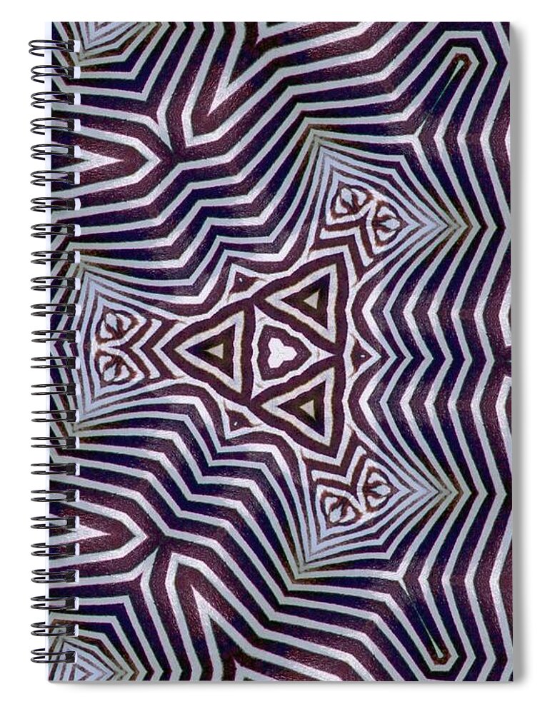 Optical Illusion Spiral Notebook featuring the photograph Abstract Zebra Design by Susan Rydberg