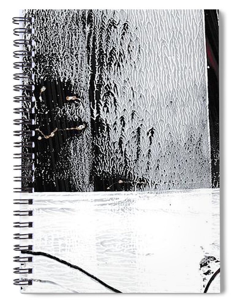 Abstract Spiral Notebook featuring the painting Abstracts series 1 - 5 by Louise Adams