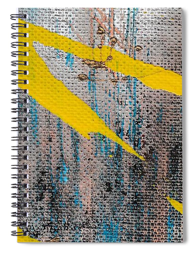 Abstract Spiral Notebook featuring the painting Abstracts series 3 - 3 by Louise Adams