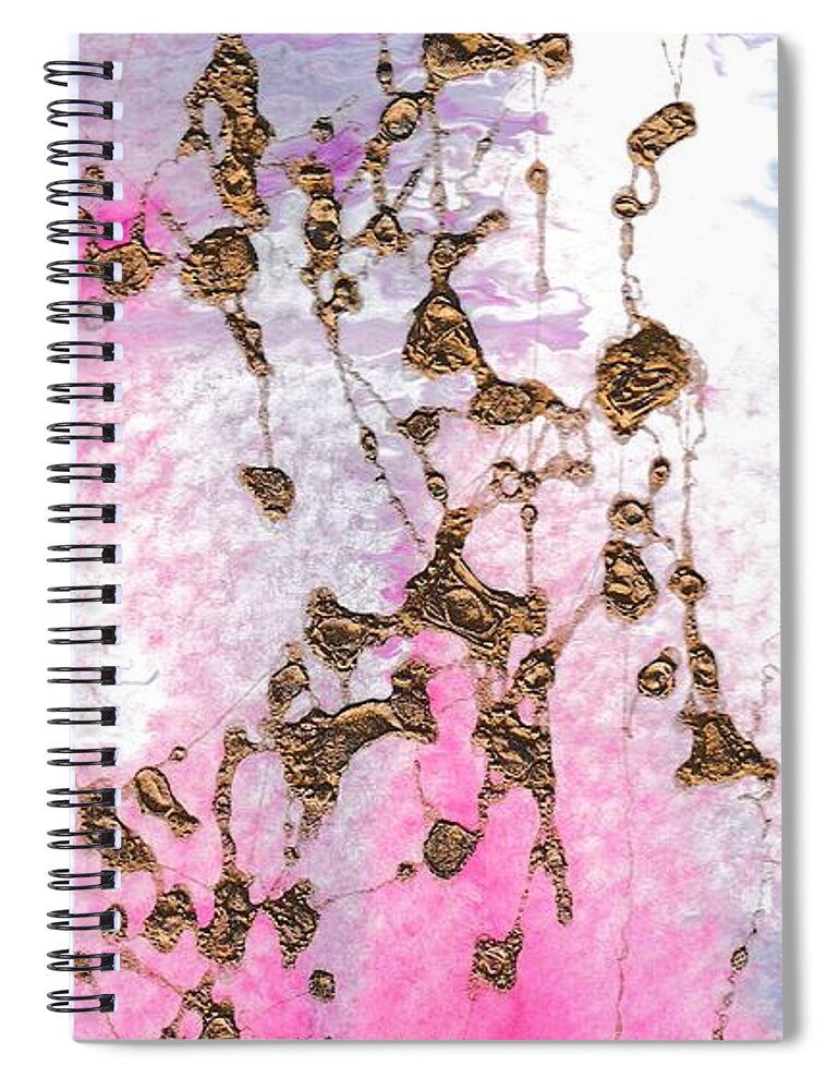 Abstract Spiral Notebook featuring the painting Abstracts series 3 - 4 by Louise Adams