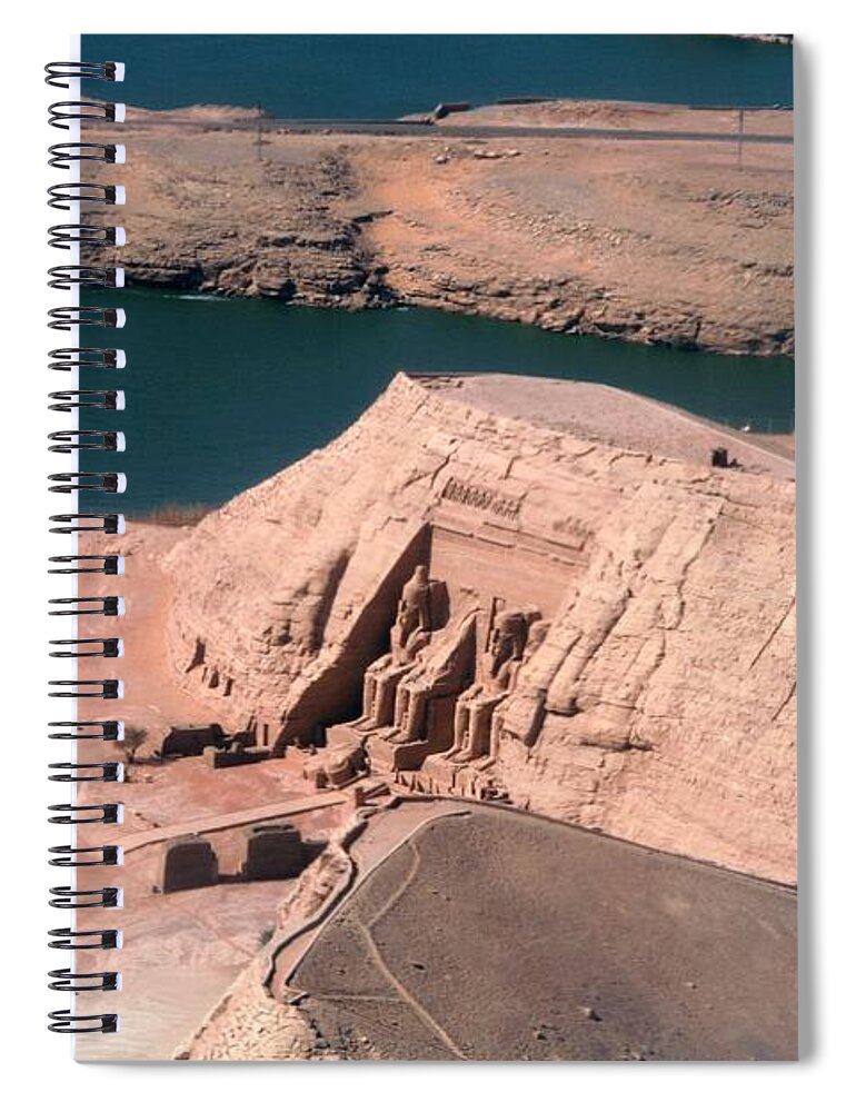 Tranquility Spiral Notebook featuring the photograph Abu Simbel From The Air by Joe & Clair Carnegie / Libyan Soup
