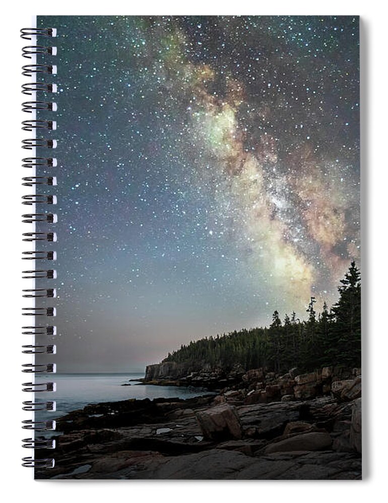 Anp Spiral Notebook featuring the photograph Acadia National Park Milky Way by C Renee Martin