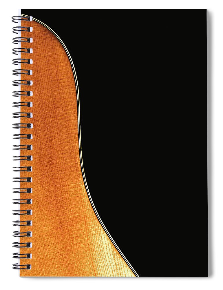Guitar Spiral Notebook featuring the photograph Acoustic Curve No 3 by Bob Orsillo