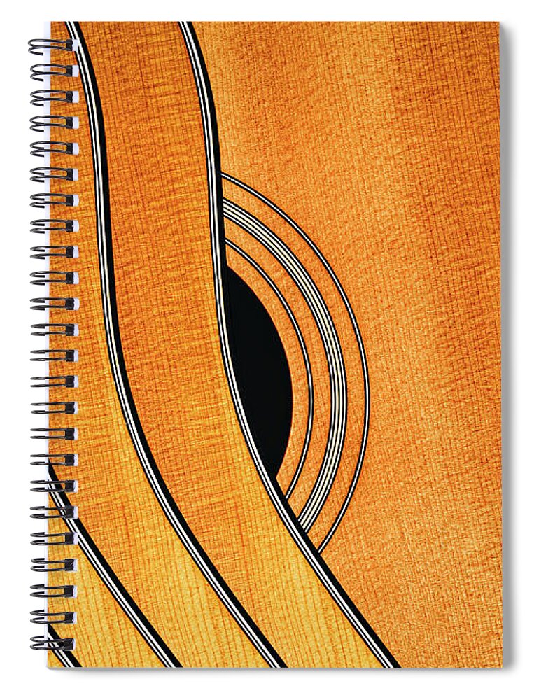 Music Spiral Notebook featuring the photograph Acoustic Curve No 7 by Bob Orsillo