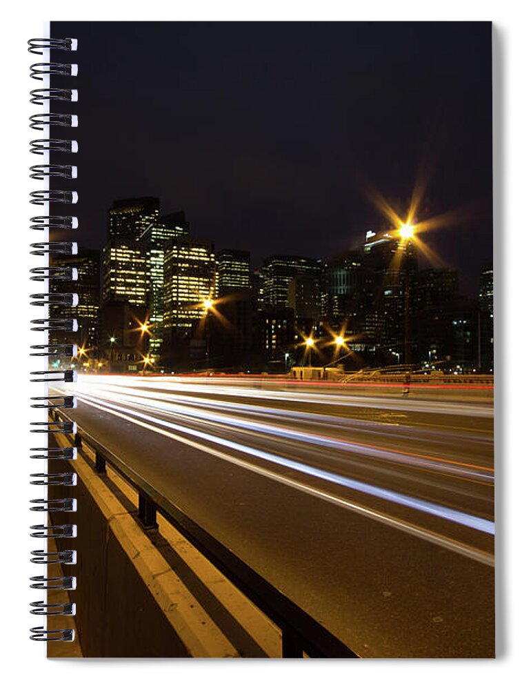Downtown District Spiral Notebook featuring the photograph Across The Centre Street Bridge by Ian Hennes