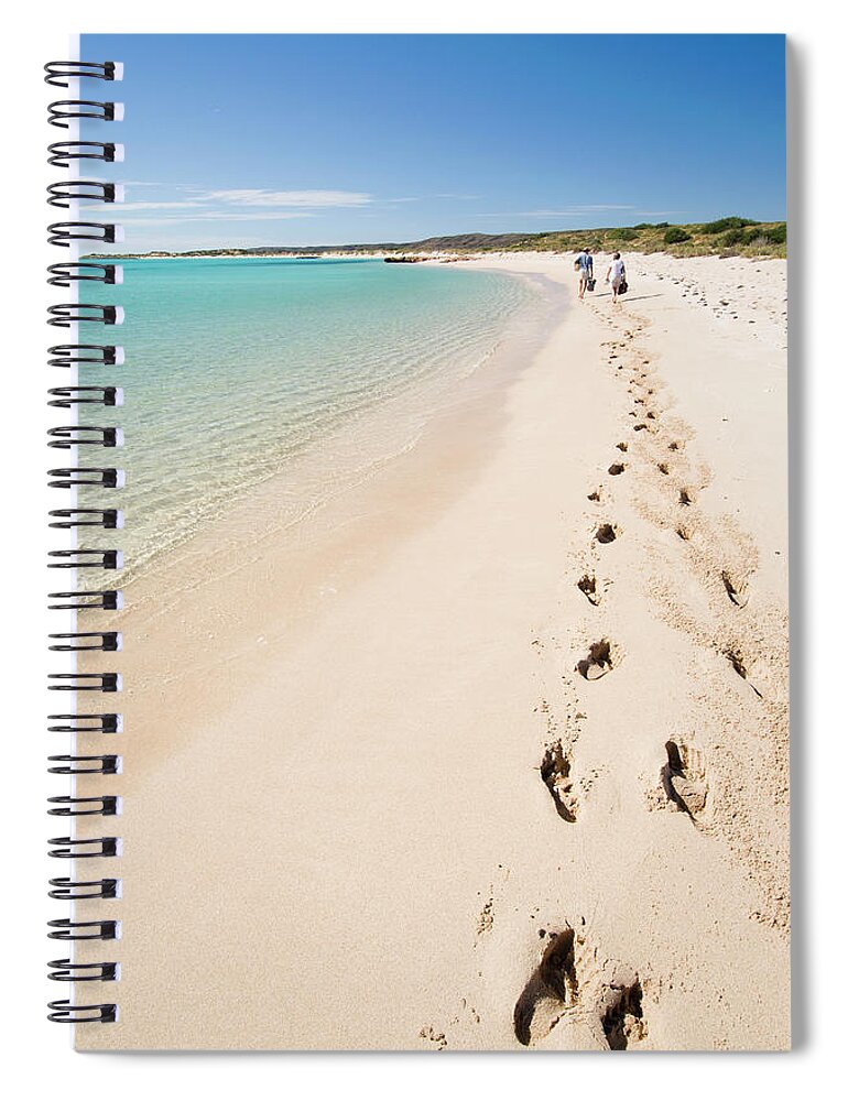 Ningaloo Reef Spiral Notebook featuring the photograph Active Seniors Beach Holiday by Georgeclerk