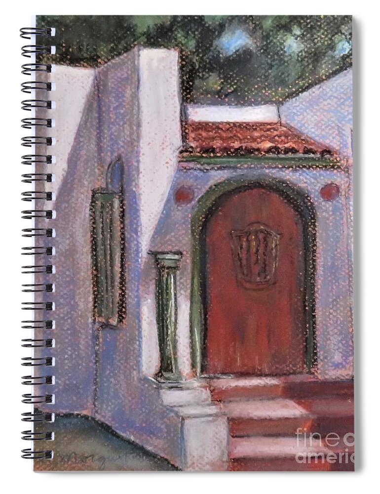 Adobe Spiral Notebook featuring the painting Adobe at Rancho Camulos by Laurie Morgan