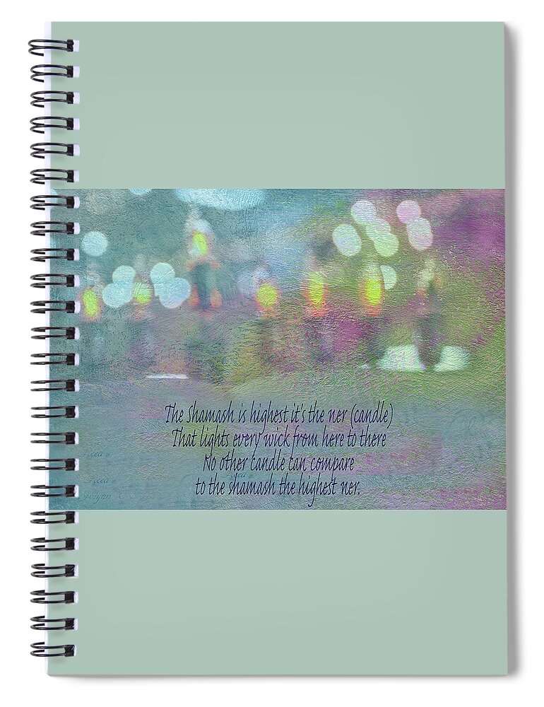Menorah Spiral Notebook featuring the photograph AdvenDecember 12 2017 by Jolynn Reed