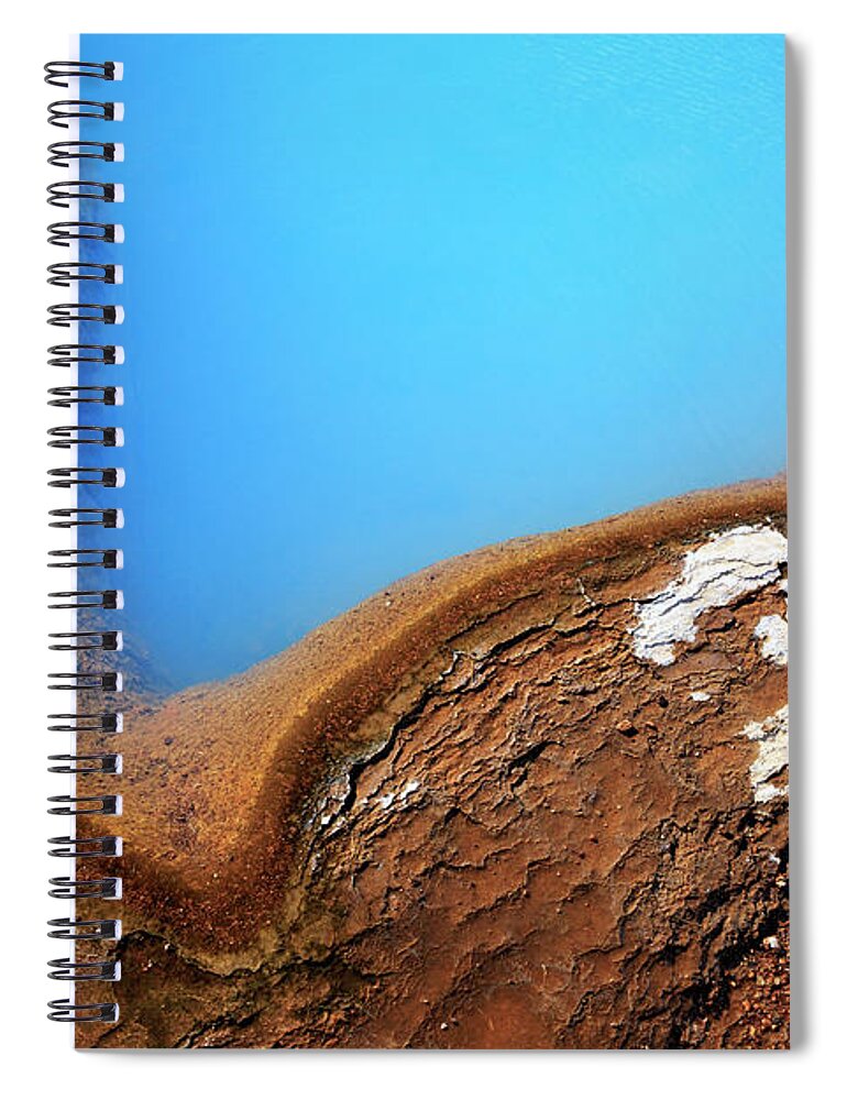 Heike Odermatt Spiral Notebook featuring the photograph Aerial Of Mineral Hot Spring by Heike Odermatt