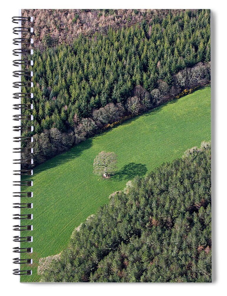 Shadow Spiral Notebook featuring the photograph Aerial View Of Forest by Allan Baxter