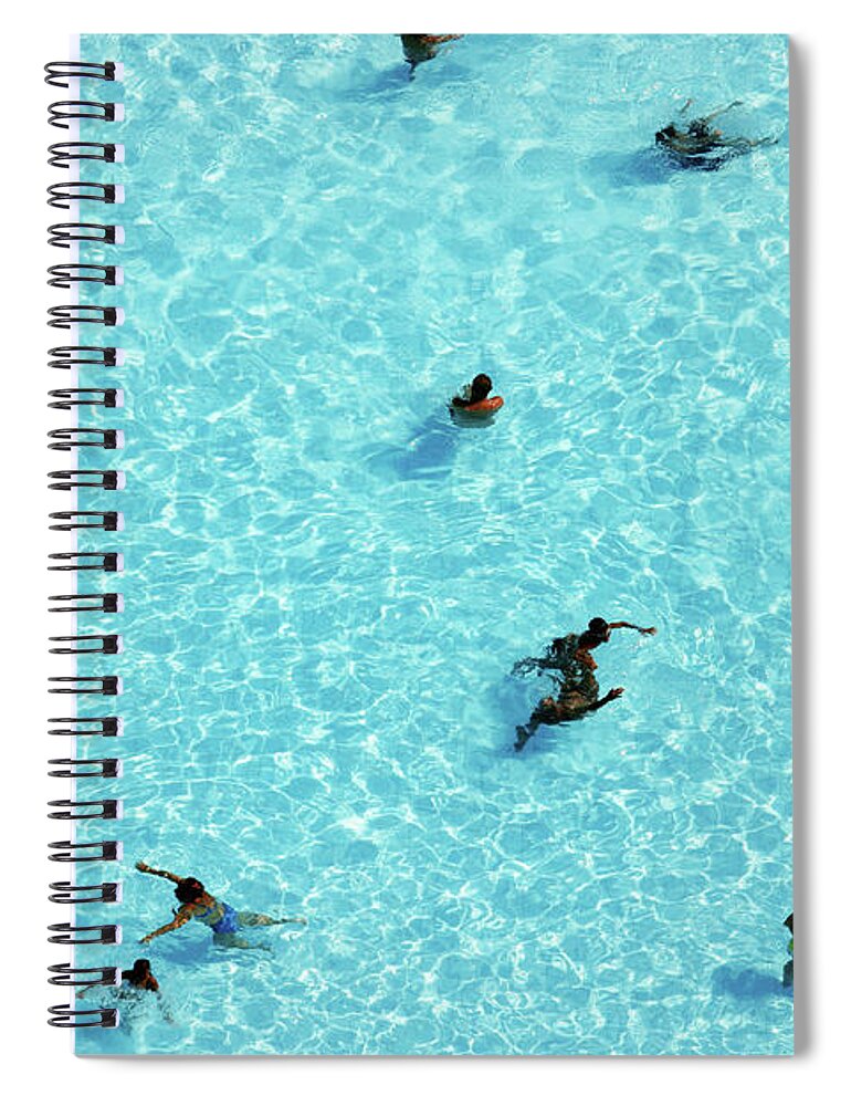 Recreational Pursuit Spiral Notebook featuring the photograph Aerial View Of People Having Fun At by Caracterdesign