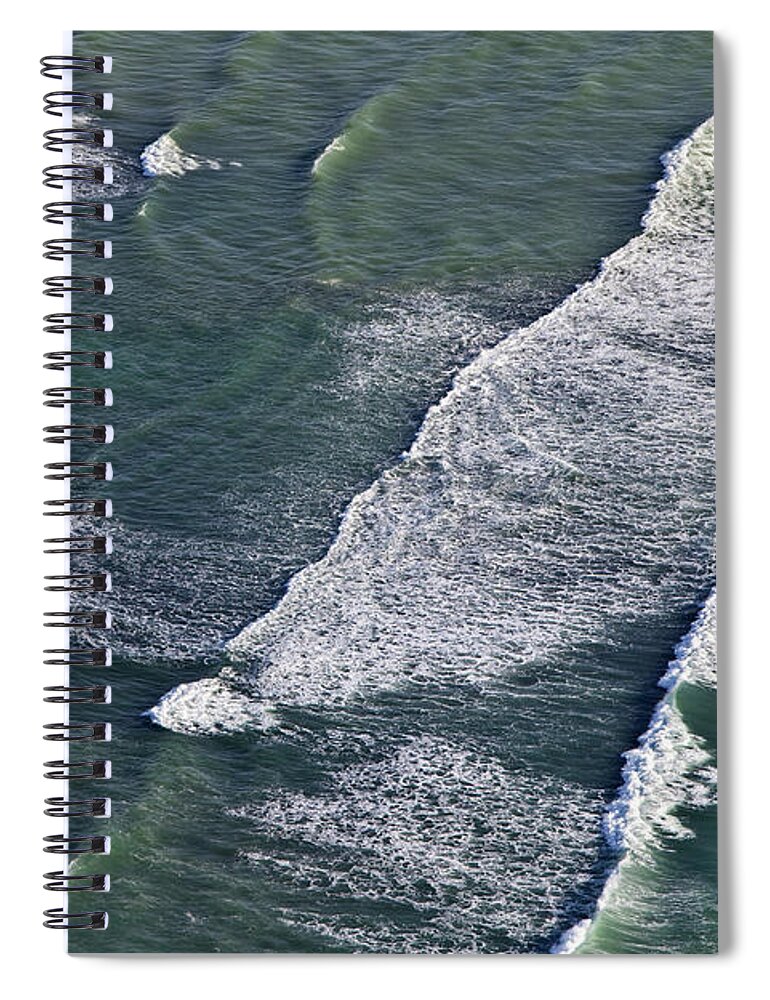 Scenics Spiral Notebook featuring the photograph Aerial View Of Ways Breaking by Arctic-images