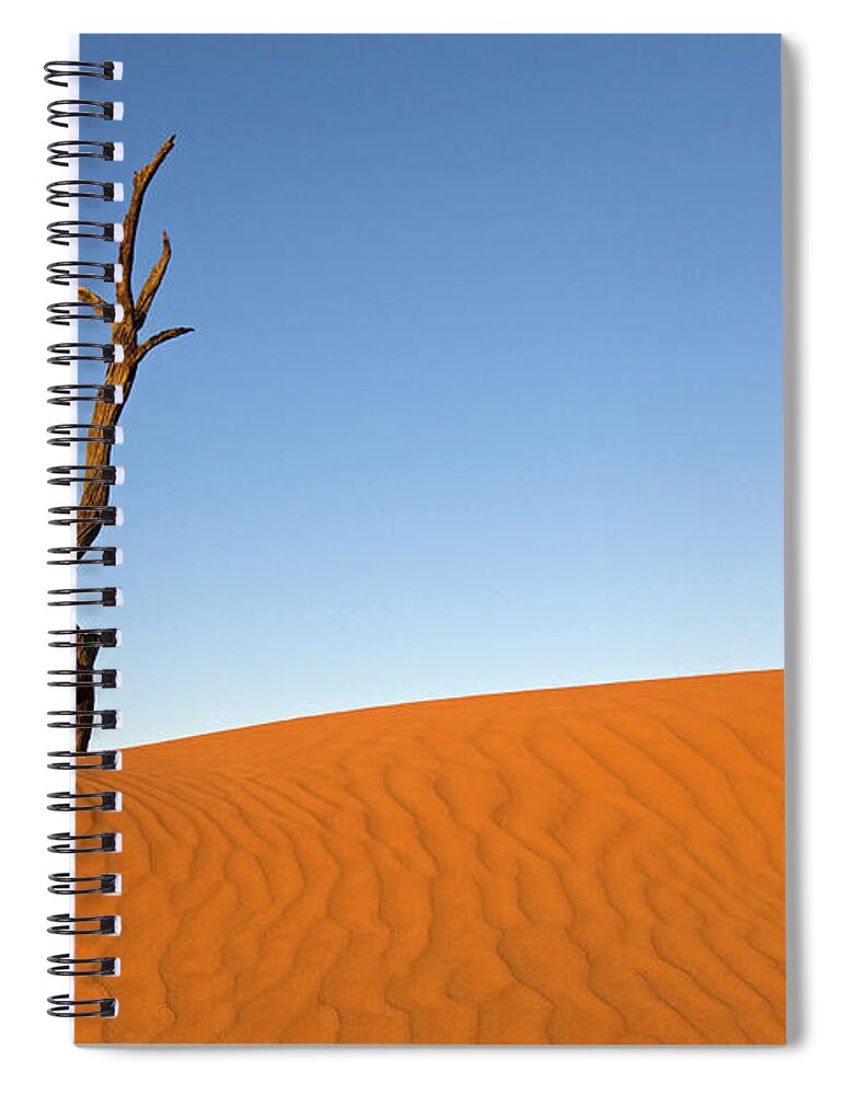 Tranquility Spiral Notebook featuring the photograph Africa, Namibia, Dead Tree By Sand Dune by Westend61