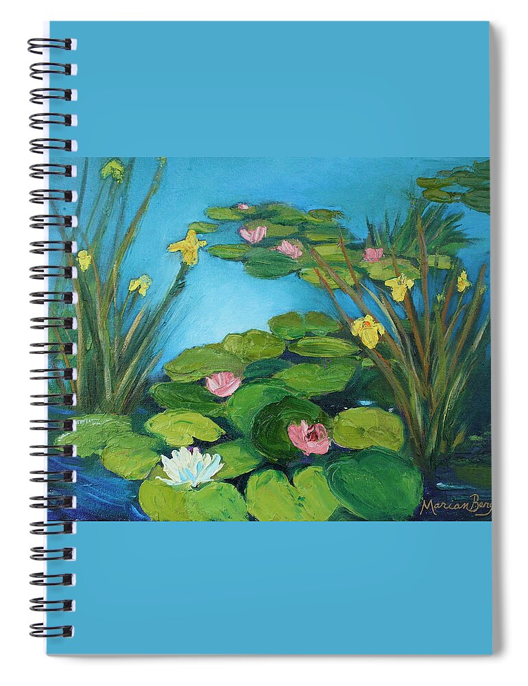 Landscape Spiral Notebook featuring the painting After the Rain by Marian Berg