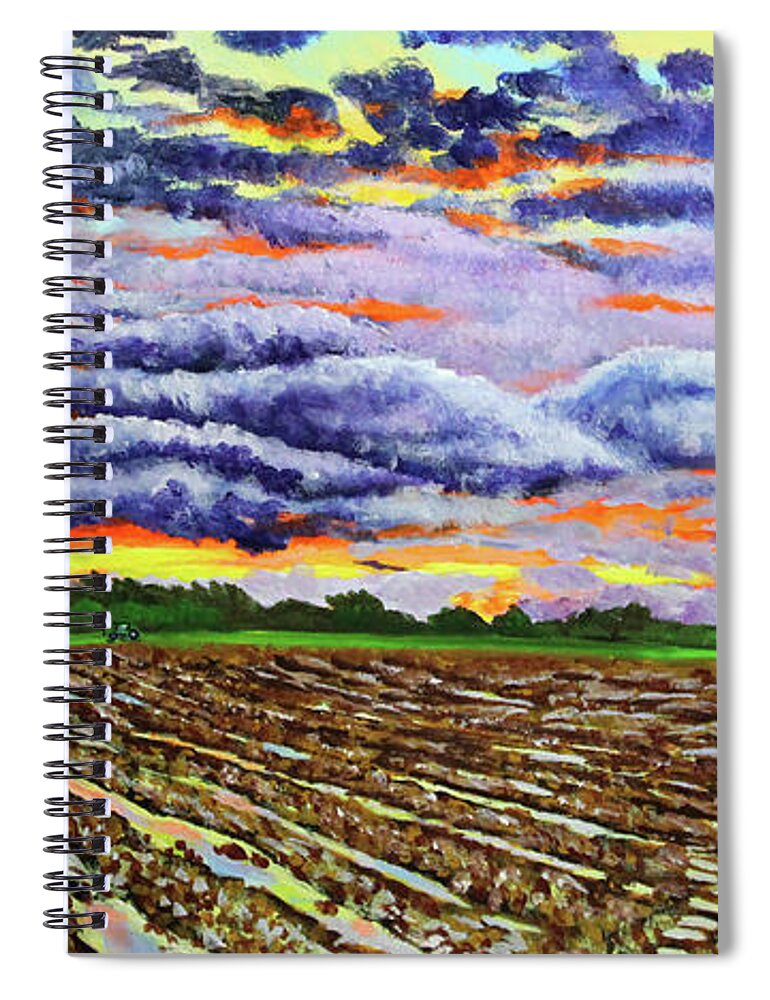 Landscape Spiral Notebook featuring the painting After The Storm by Karl Wagner