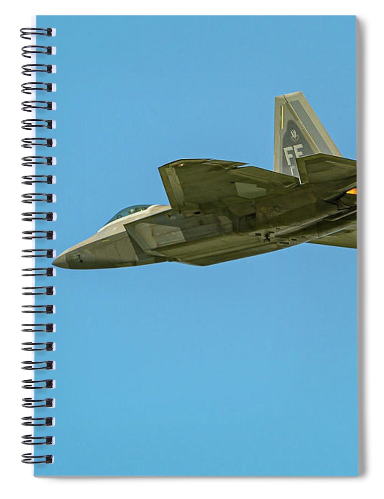 Fighter Spiral Notebook featuring the photograph Afterburners by Laura Hedien