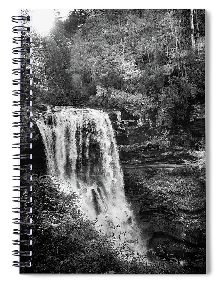 Chrystal Mimbs Spiral Notebook featuring the photograph Afternoon At Dry Falls In Black and White by Greg and Chrystal Mimbs