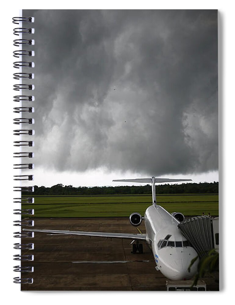 Airplane Spiral Notebook featuring the photograph Airplane by 1001nights