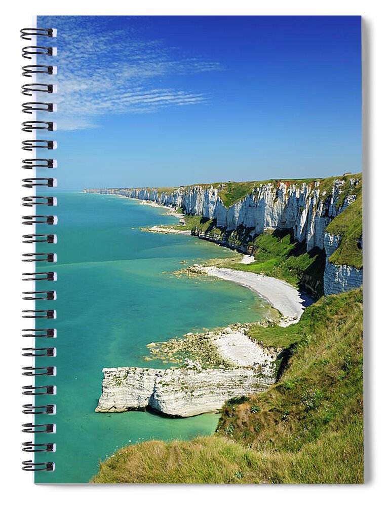 Water's Edge Spiral Notebook featuring the photograph Alabaster Coast On The Atlantic Ocean by Avtg