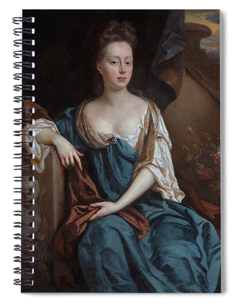 17th Century Art Spiral Notebook featuring the painting Alice Brownlow by John Riley