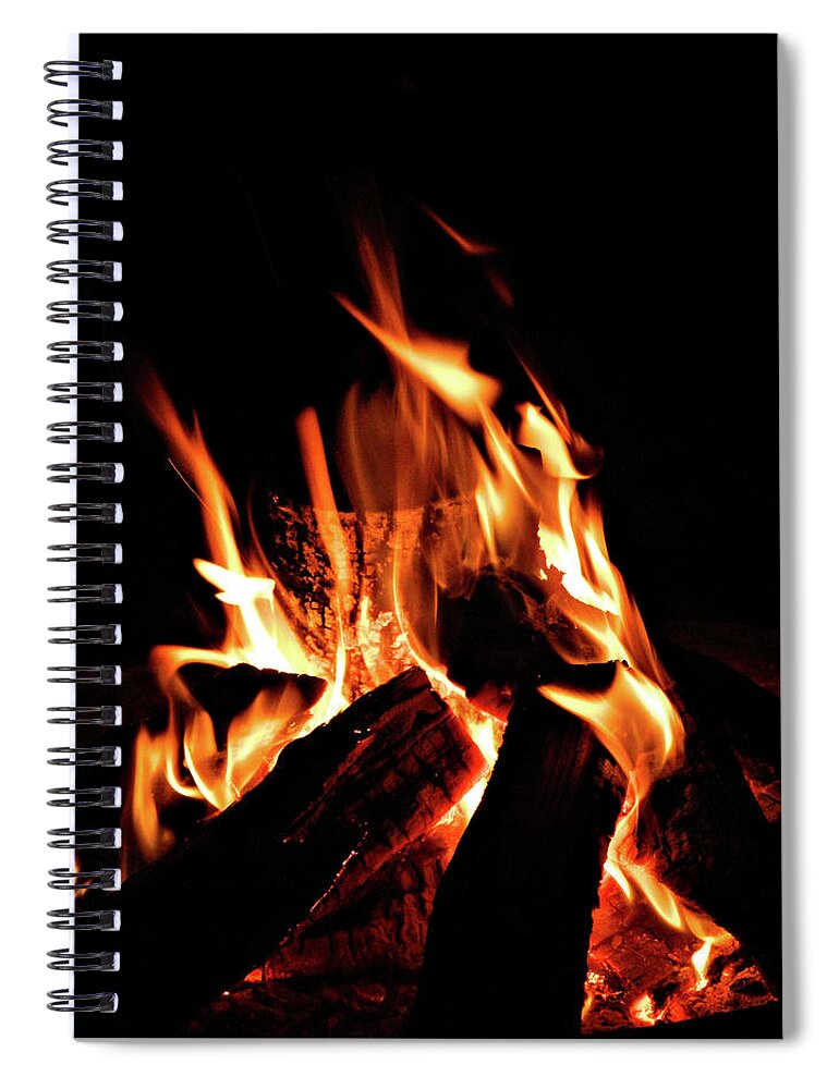 All Fired Up Spiral Notebook featuring the photograph All Fired Up 12 by Cyryn Fyrcyd