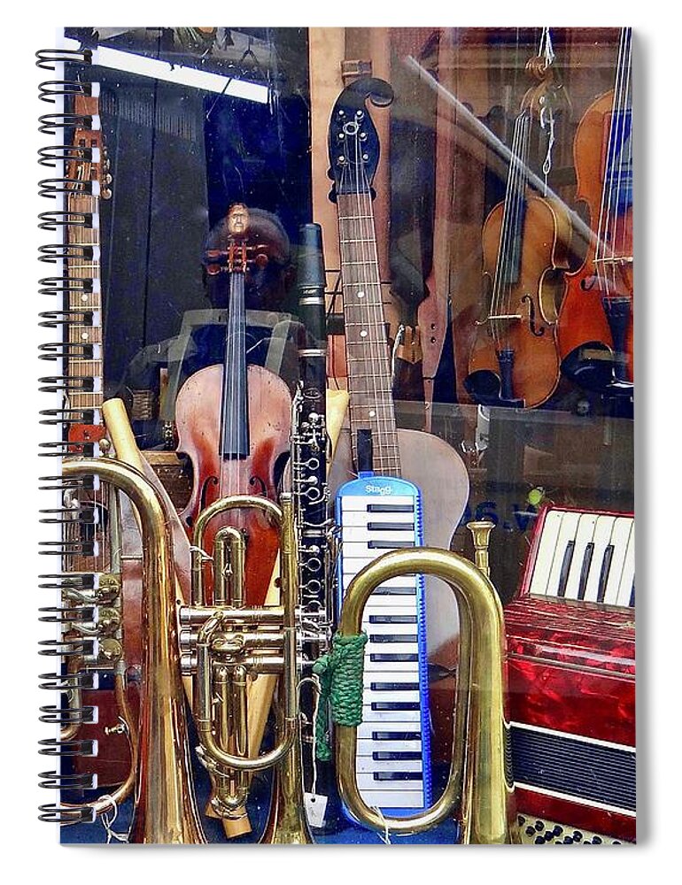 Violas Spiral Notebook featuring the photograph All For Music by Ira Shander