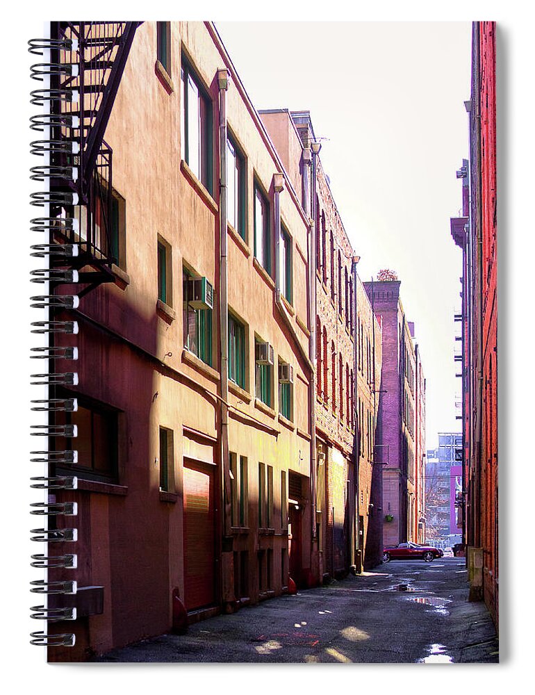 Hdr Spiral Notebook featuring the photograph Alley in Seattle by David Patterson