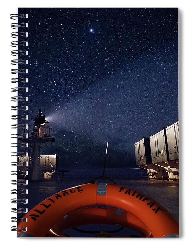 Star Spiral Notebook featuring the photograph Alliance Fairfax Starry Night by William Dickman