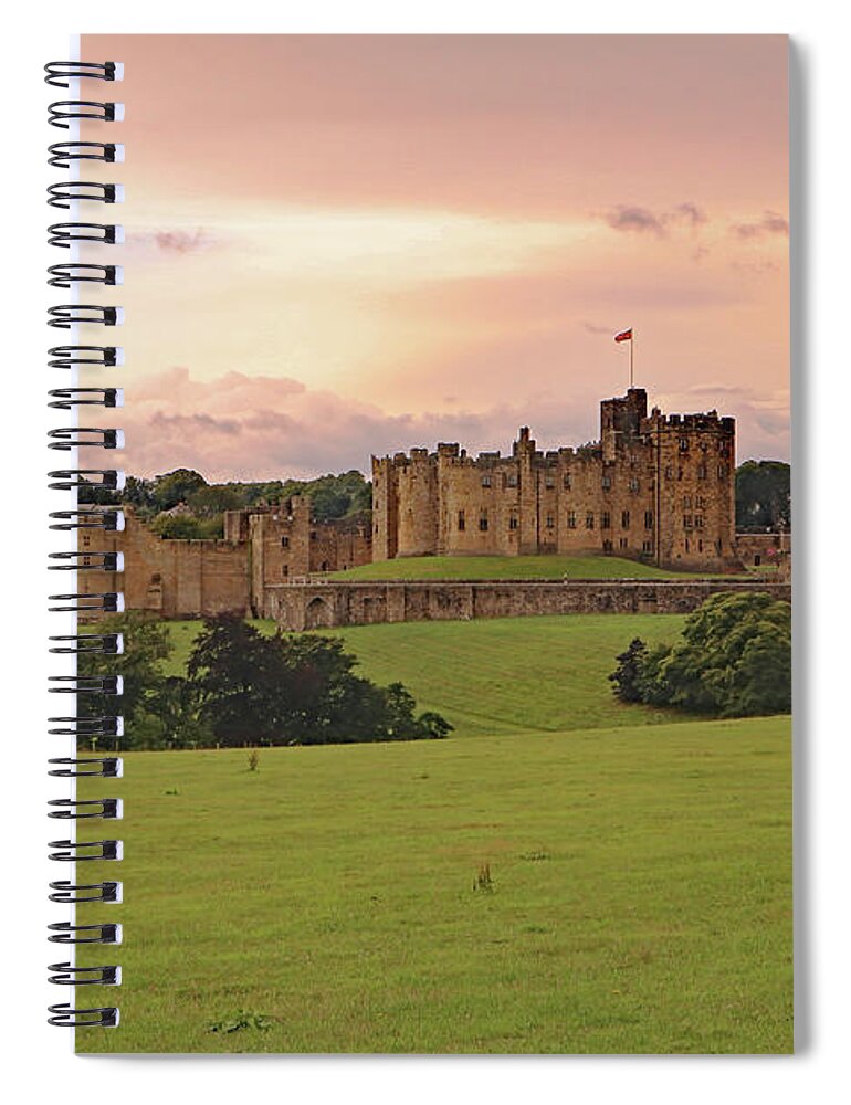 Alnwick Spiral Notebook featuring the photograph Alnwick Castle by Tony Murtagh